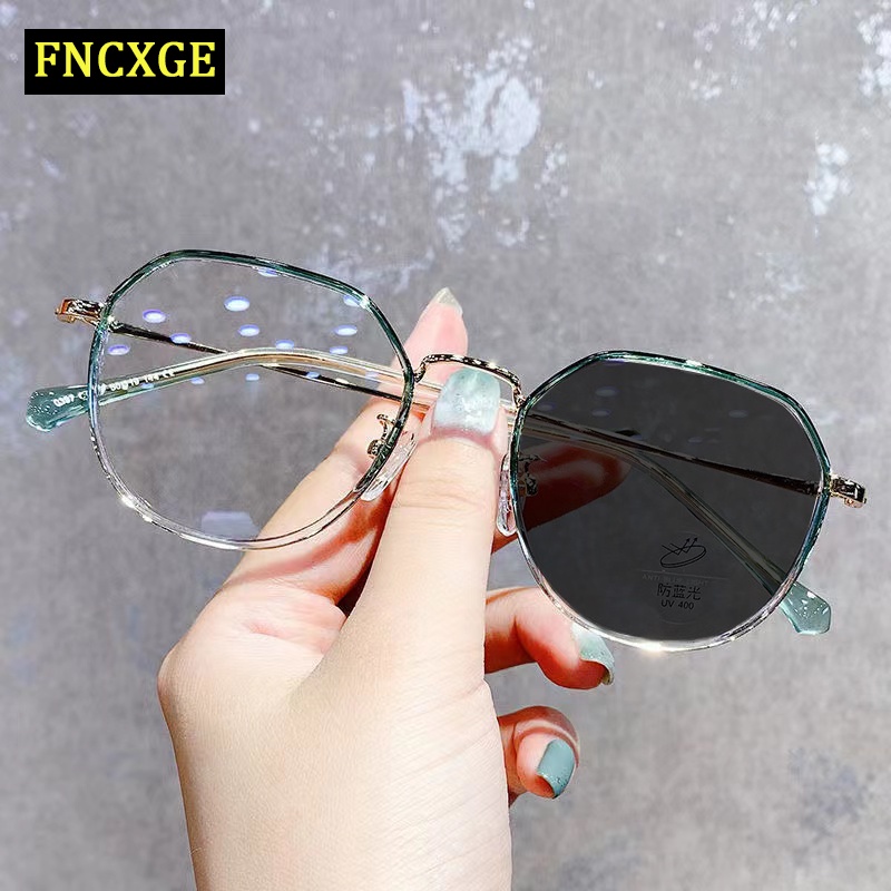 FNCXGE Women Men Photochromic Anti Radiation Eyewear For Woman Glasses Myopia Eyeglasses