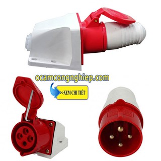 Ổ + phích cắm công nghiệp 4 chấu 16a -380v ,4 chấu 32a-380v-ô cắm điện tâm việt