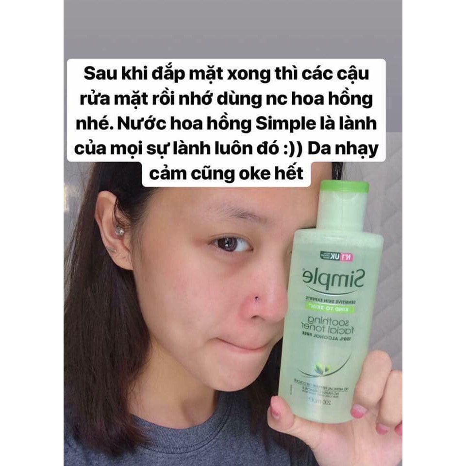 Nước hoa hồng Simple Kind To Skin Soothing Facial Toner