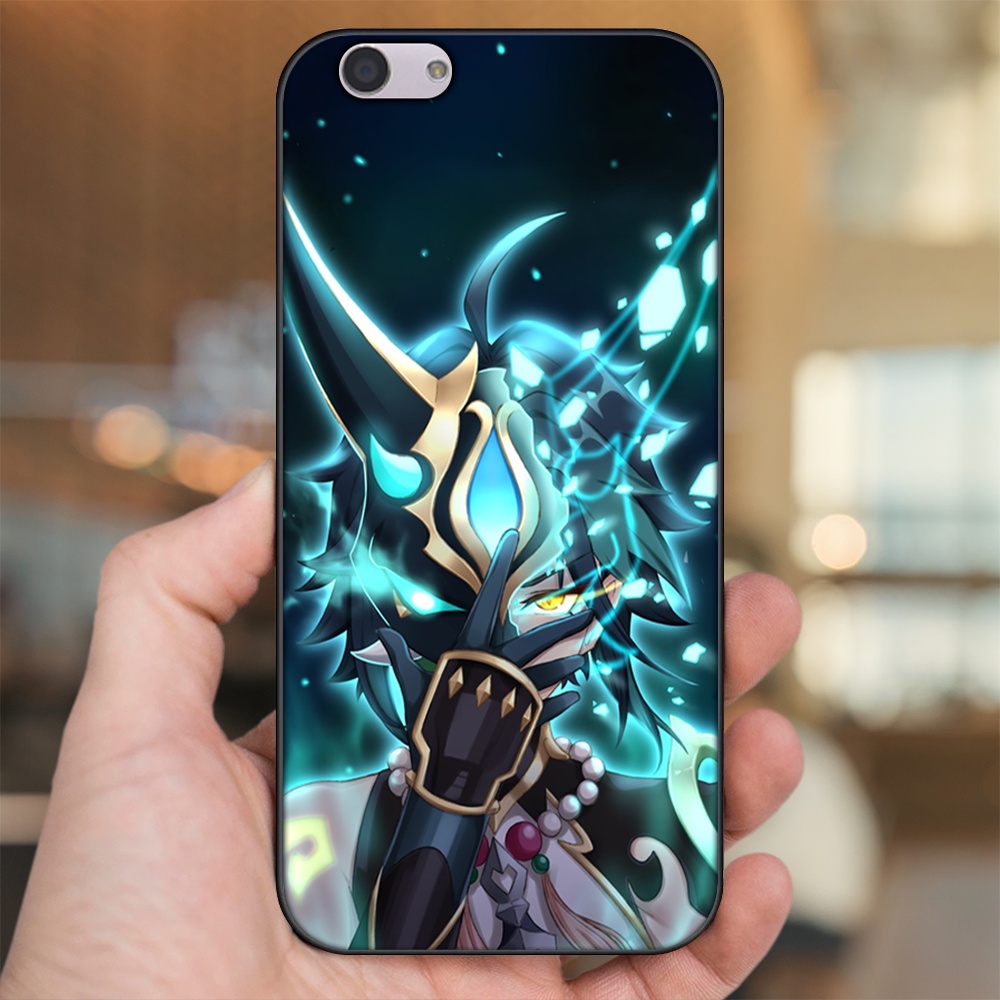 Ốp lưng Oppo F1s, F3, F3 Plus viền đen in hình Xiao Genshin Impact
