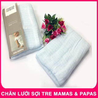 Chăn lưới sợi tre siêu mềm mại xuất Anh Mamas & Papas size 100x150cm