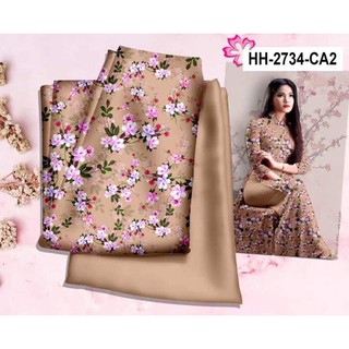 ÁO DÀI MAY SẴN HOA NHÍ NHIỀU MÀU ĐỦ SIZE CỔ 2P TAY LỞ