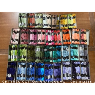 Set chỉ thêu cotton Cos.mo nhiều màu