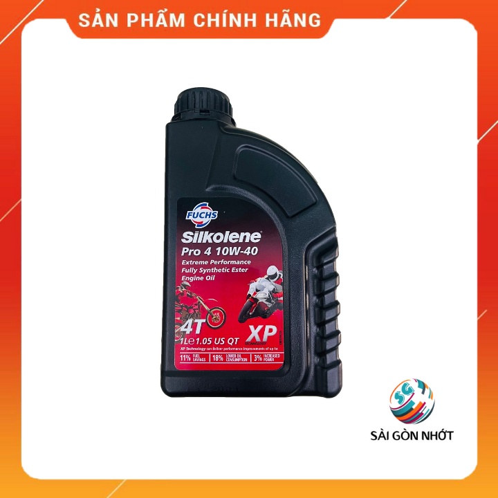 Dầu nhớt Tổng Hợp xe số, xe côn tay Fuchs Silkolene Pro 4 10W40 - CHÍNH HÃNG