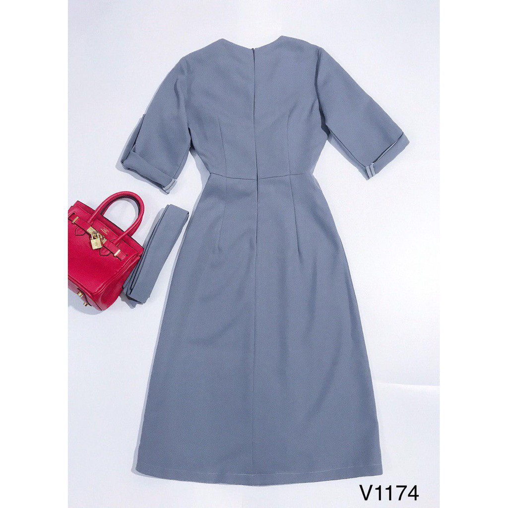 [ xả kho ] MiD Đầm Kate Hàn thanh lịch thiết kế V1174 Mie Design kèm ảnh thật