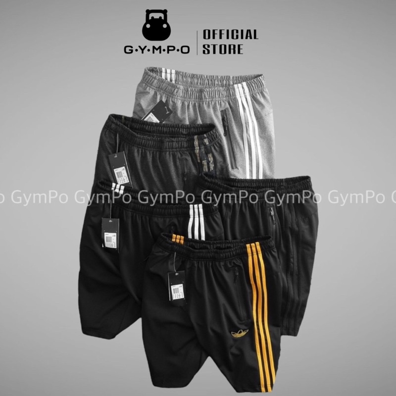 Quần Short Thể Thao Nam Ba Sọc  Tập GYM, Đi Chơi