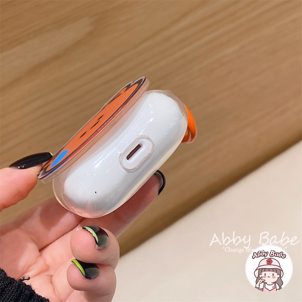 Vỏ Bảo Vệ Hộp Sạc Tai nghe không dây Airpods 1 / 2 / pro Bằng TPU Mềm Trong Suốt Hình Chú Thỏ corgi Dễ Thương
