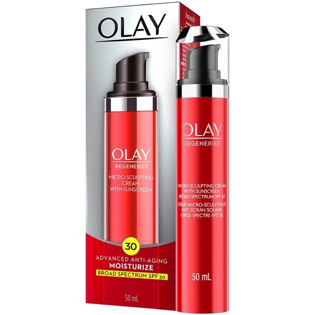 Kem dưỡng da chống nắng ngăn ngừa lão hóa Olay Regenerist Micro-Sculpting Cream with Suncreen SPF 30 (Hàng Mỹ)