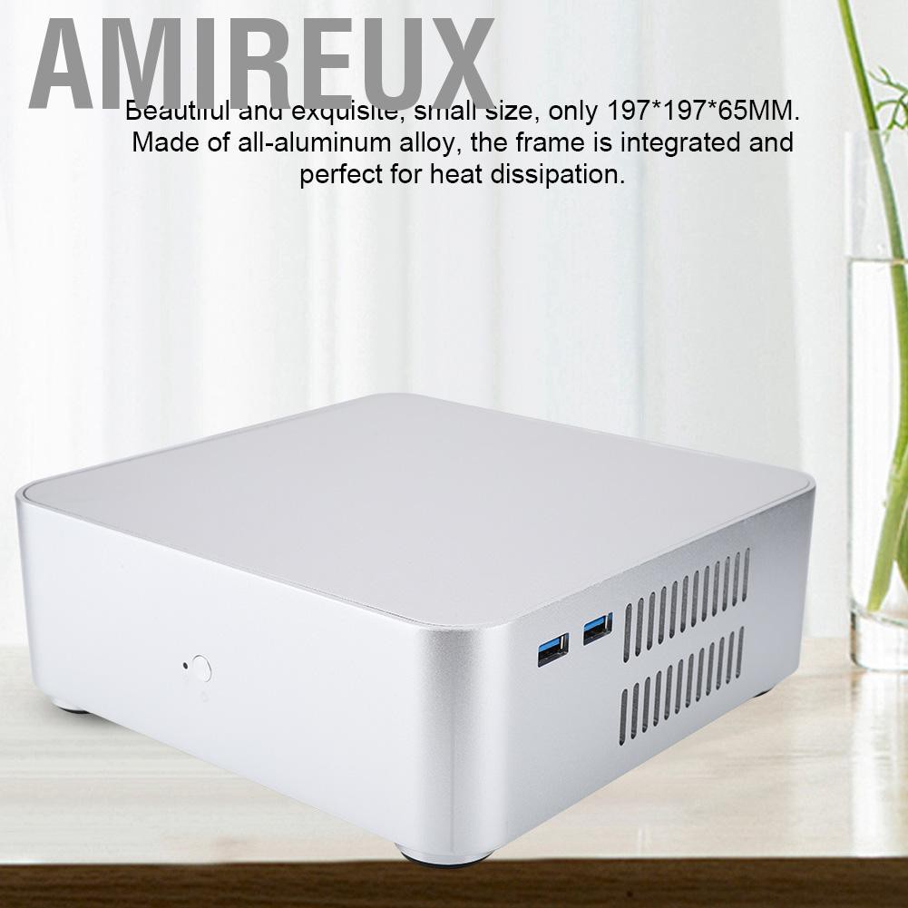 Amireux Mini ITX Computer Case Aluminum Alloy HTPC PC