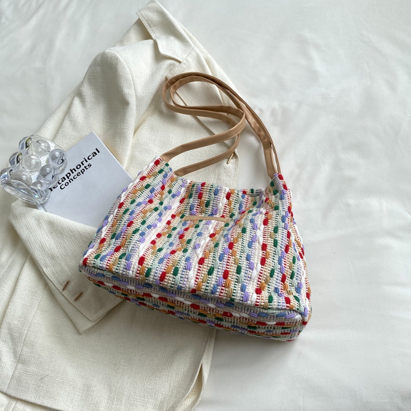 Túi Xách Đeo Vai Vải Dệt Thời Trang Mùa Hè Dành Cho Nữ