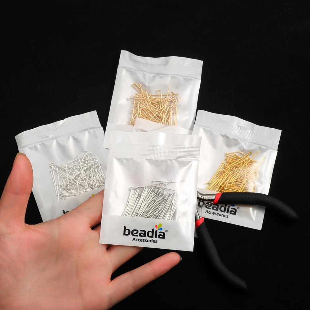 Bộ 200 ghim đầu phẳng 16 20 30 35 40 45 50 mm dùng làm đồ trang sức thủ công