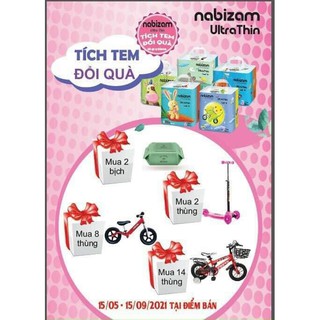 BỈM CAO CẤP HÀN ⚡KÈM QUÀ TẶNG⚡ Tã dán/ bỉm quần NABIZAM đủ size S44/ M40/ L36/ XL32/ M32/ L30/ XL26/ XXL22/ 3XL20