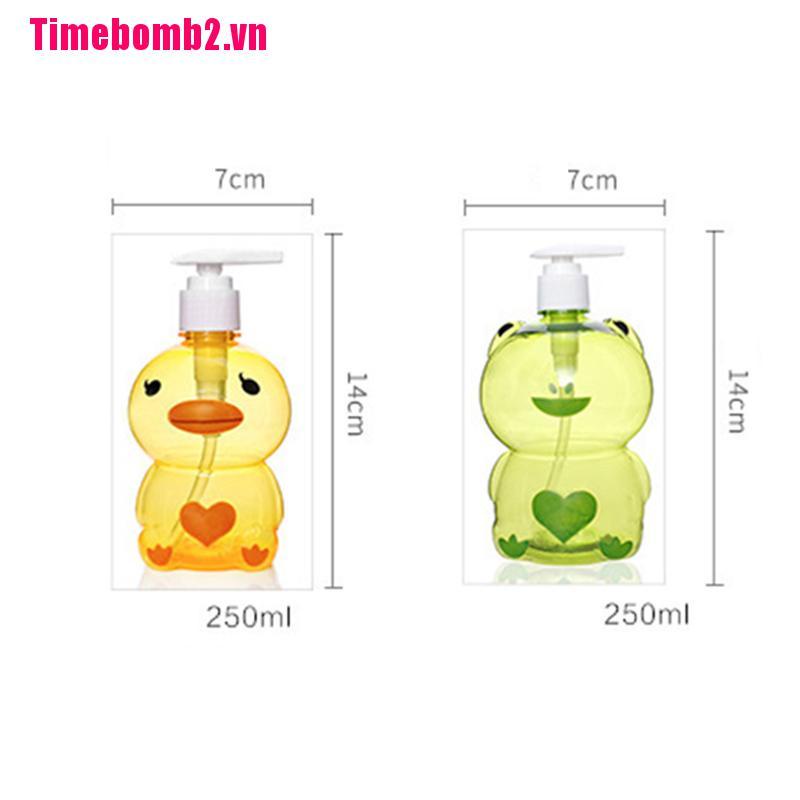 Bình Rỗng Đựng Xà Phòng Hình Ếch / Ếch Dễ Thương 250ml