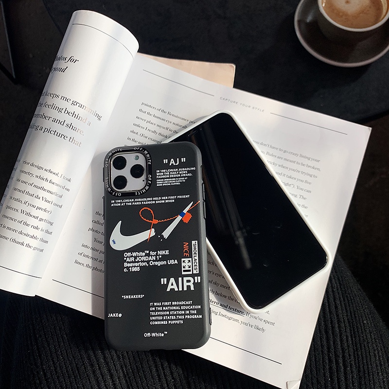 OFF WHITE Nike Ốp Điện Thoại Họa Tiết air jordan Cho iphone 15 14 13 12 11 pro max x xs xr 7 8 plus