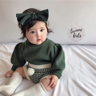 Băng đô nơ vải chun xinh xắn bé gái, turban sơ sinh, bờm dành cho em bé 0-24 tháng