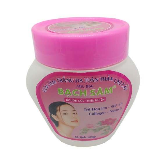 Kem Body Bạch Sâm BS6, Kem Dưỡng Da Tay, Kem Dưỡng Trắng Da Body 180g