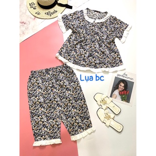 Bộ lửng lụa cổ tròn mặc nhà