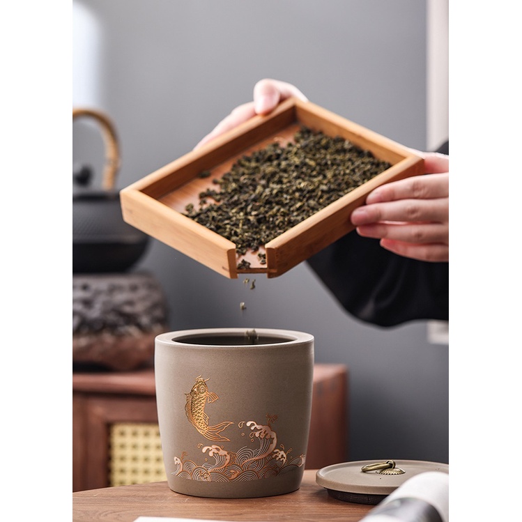 Hũ, Bình đựng trà bằng gốm Định Châu (cỡ lớn, rất khít)