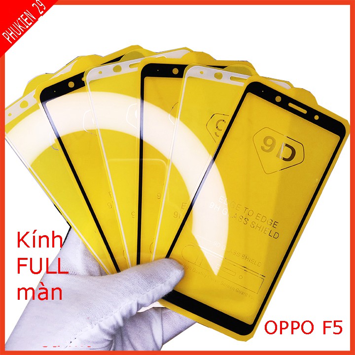 Cường lực FULL màn OPPO F3,F5,A37,A57,A59,A7,A71,A83 Tặng kèm giấy lau kính khô và ướt Educase86