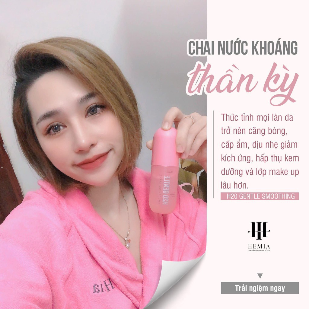 Xịt khoáng Hemia Hàn Quốc căng bóng DNA cá tầm H20 gentle cấp ẩm, làm dịu da, bảo vệ lớp trang điểm .. | BigBuy360 - bigbuy360.vn