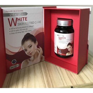 {VIÊN UỐNG} WHITE SKIN ESTRO CARE (Hỗ trợ bổ sung vitamin E, collagen - Giảm lão hóa da - Giúp da sáng đẹp, mịn màng)