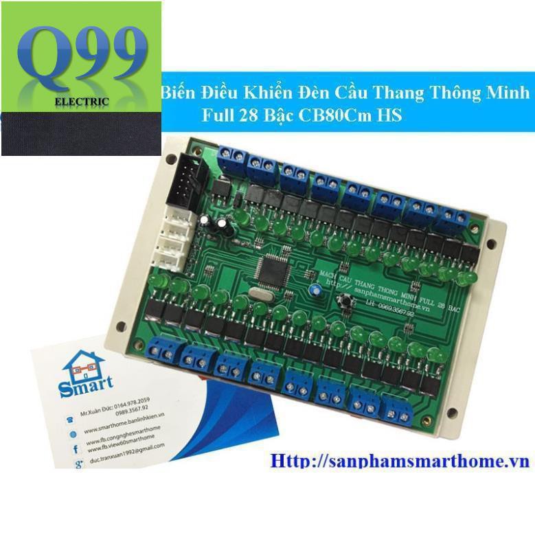 [Siêu rẻ] Bộ Cảm Biến Điều Khiển Đèn Cầu Thang Thông Minh Full 28 Bậc CB80Cm HS