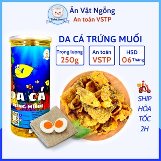 Da Cá Trứng Muối 250g Ăn Vặt Ngỗng Giòn Rụm Da Cá Trứng Muối Loại 1 Đồ Ăn Vặt Hà Nội Vừa Ngon Vừa Rẻ, An Toàn VSTP