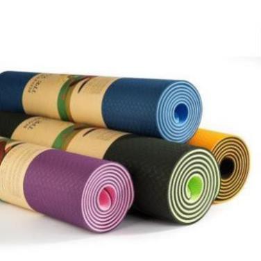 Thảm tập Yoga, Gym, Fitness Cao Cấp dày  6mm (TÙY CHỌN) TPE Hàn Quốc(Kèm Túi Đựng Và Dây Buộc Thảm Sang Trọng).