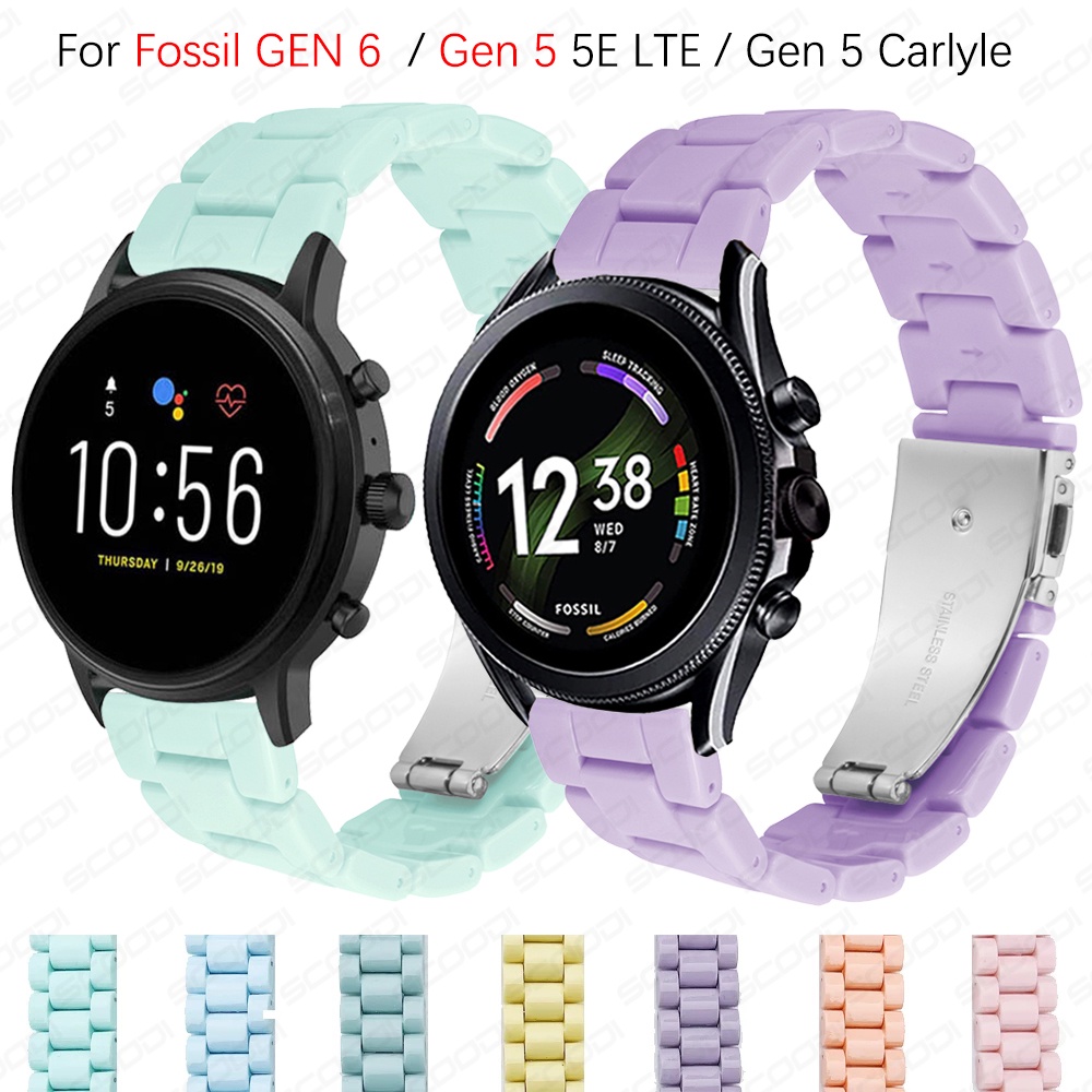 Dây Đeo Thay Thế Màu Kẹo Cho Đồng Hồ Fossil gen 6 44mm / gen 5 5E / GEN5 LTE 45mm / gen 5 Carlyle Macaron