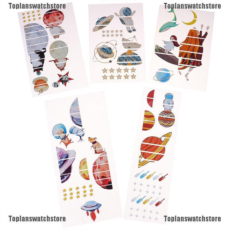 Sticker Dán Trang Trí Đàn Guitar Bass DIY Hình Không Gian