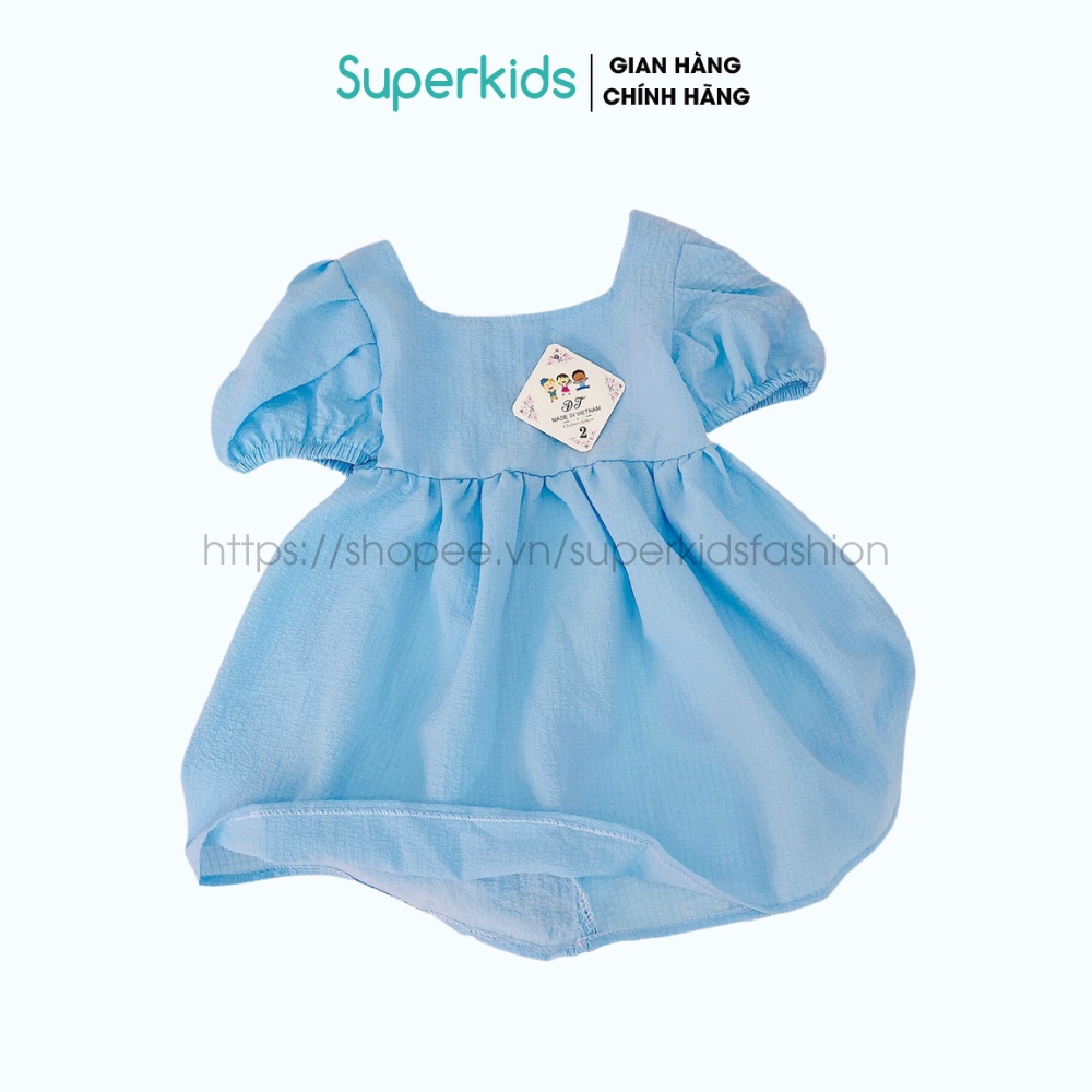 Váy cho bé gái, Đầm đũi xốp tiểu thư 8-22kg QATE785