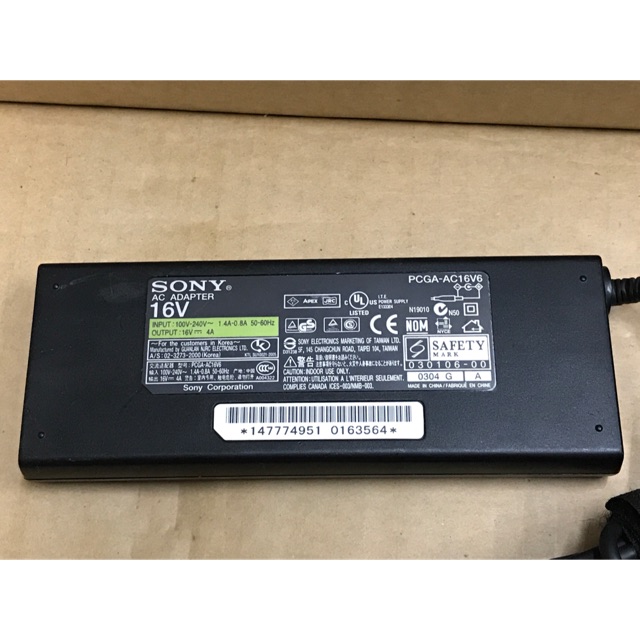 Sạc laptop Sony VaiO 16v 4A Zin chính hãng