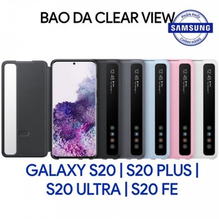 [Mã SKAMCLU9 giảm 10% đơn 100K] Bao da Clear View Samsung Galaxy S20 S20 Plus S20 Ultra S20 FE - Hàng chính hãng