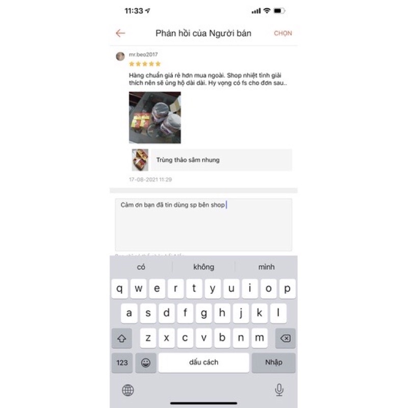 Trùng thảo Sâm Nhung