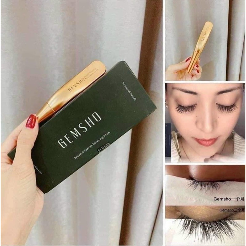 [Chính hãng ] Serum Dưỡng Dài Dày Mi Gemsho Eyelash &amp; Eyebrow Enhancing - 3ml