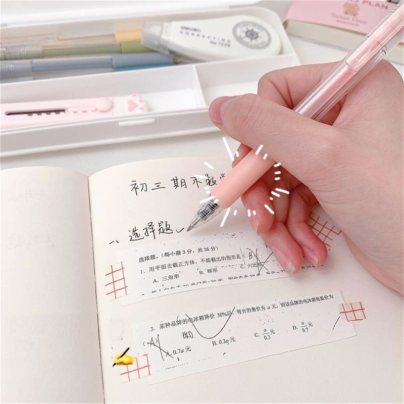 Bút Mực Gel Ngòi 0.5mm Mực Đen Vỏ Trong Suốt Chất Lượng Cao