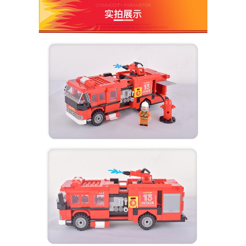 Bộ Đồ Chơi Lắp Ráp Xe Cứu Hỏa Dành Cho Bé Trai