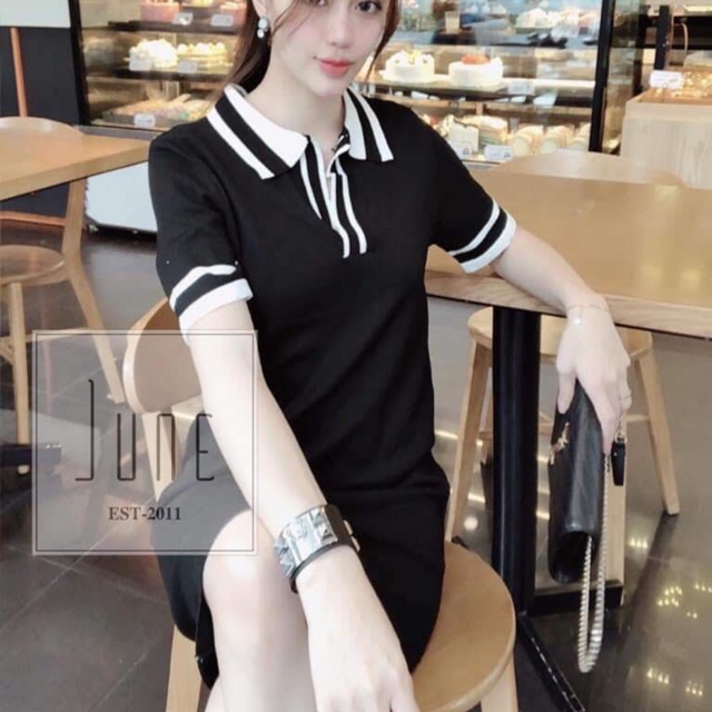 Đầm suông phối sọc Big size