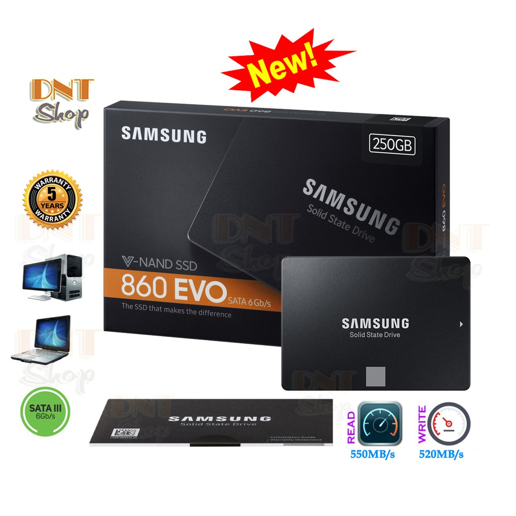 Ổ cứng SSD Samsung 870, 860 EVO 250GB 2.5-Inch SATA III Chính Hãng - BH 5 Năm 1 Đổi 1