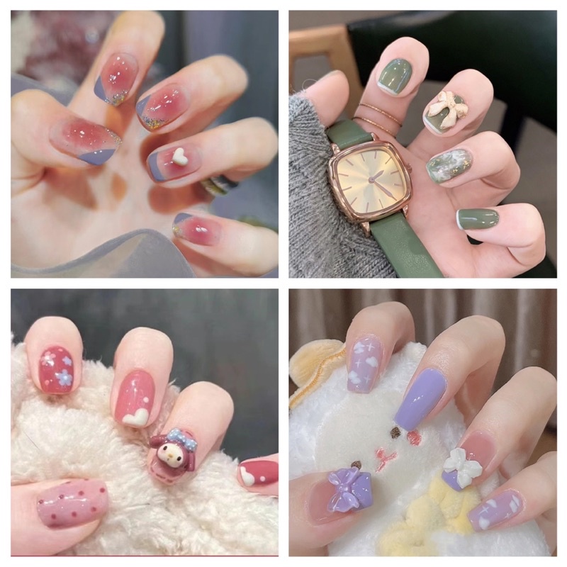 Sét 24 móng tay giả cực xinh tặng miếng dán