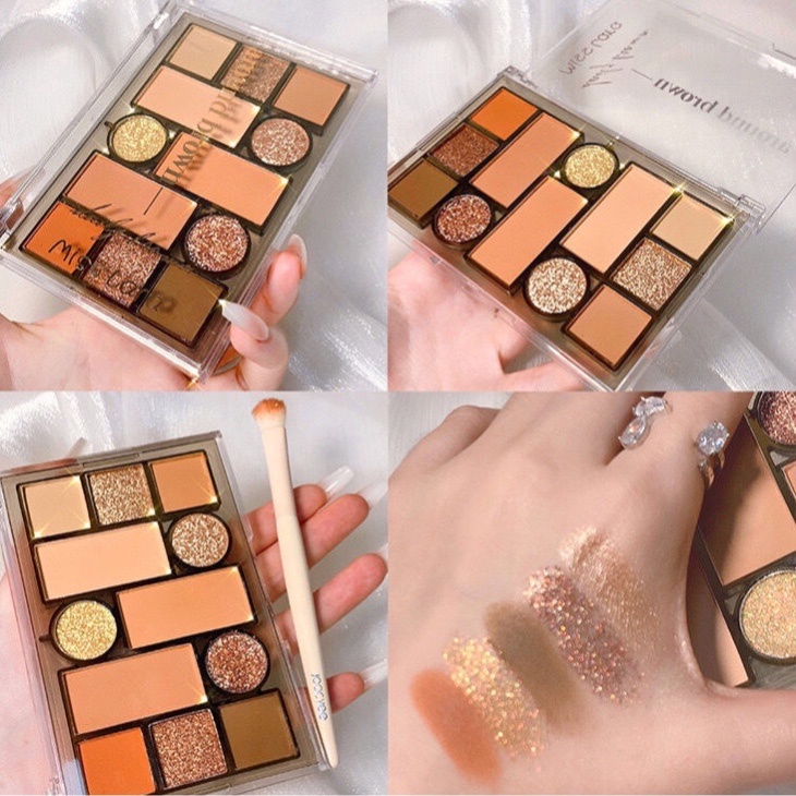 [Hàng mới về] Bảng Phấn Mắt 12 Màu Sắc Hiệu Ứng Lì / Ánh Ngọc Trai Thời Trang