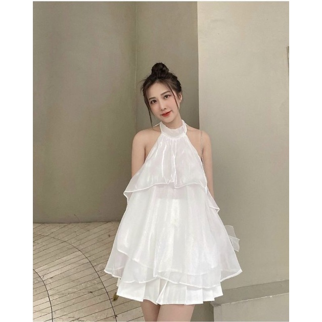 Set áo yếm chân váy tiểu thư
