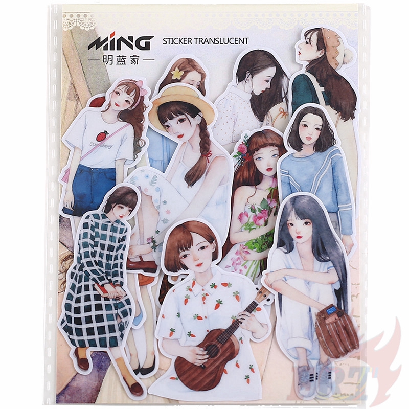 ❀ Forest Girl Diary Manual Stickers ❀ 15Pcs/set DIY Fashion Album Scrapbooks Decor Stickers