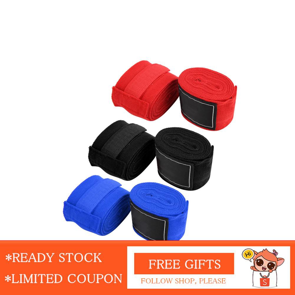 Set 2 Băng Quấn Cổ Tay Bằng Vải Cotton Dùng Để Chơi Boxing / Taekwondo