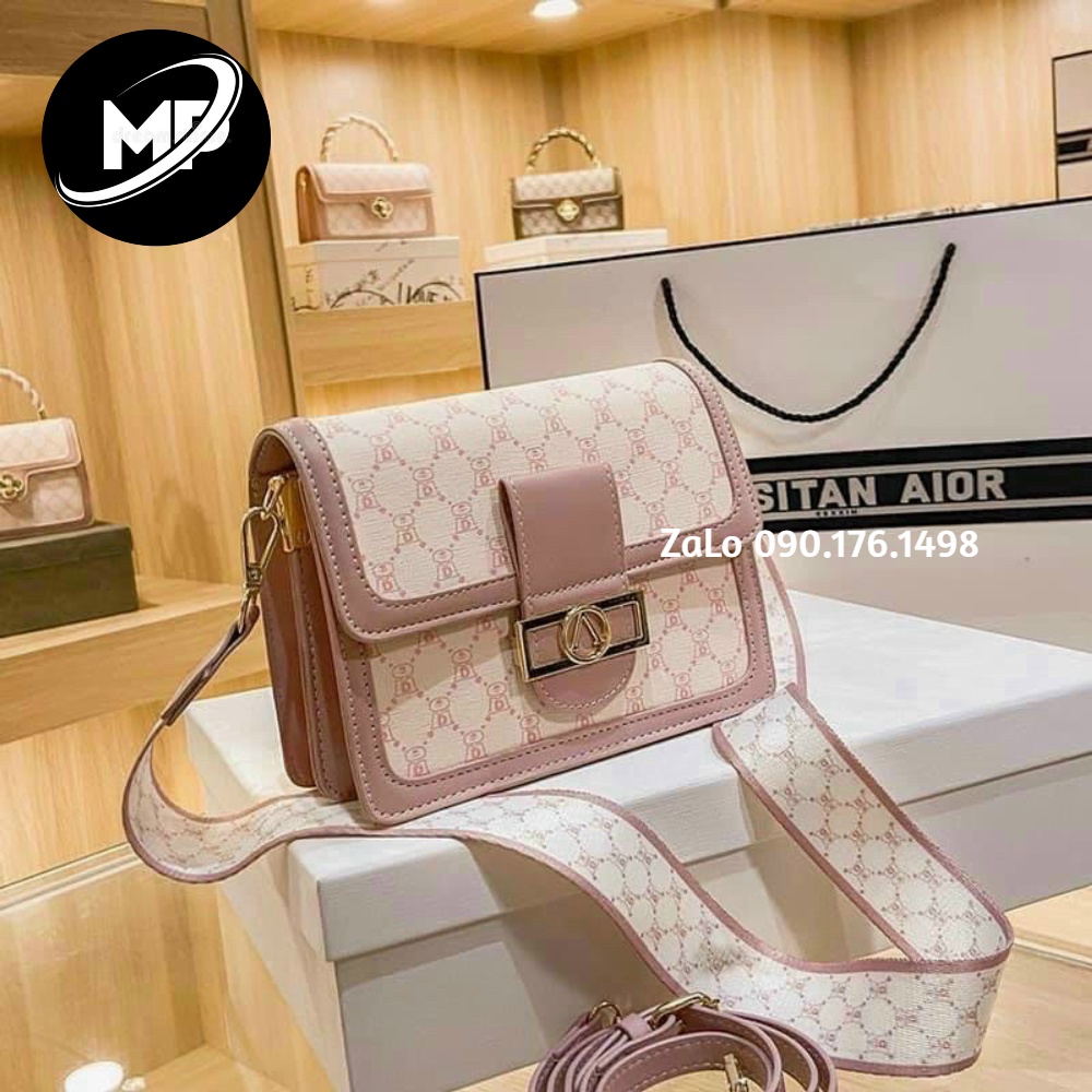❤️𝑺𝑰𝑬̂𝑼 𝑯𝑶𝑻❤️ Túi xách nữ đeo chéo khoá ngang dây bản to🚛Freeship🚛