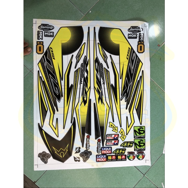 ( Quí khách vui lòng mang ra tiệm cho thợ dán ) Tem winner vàng đen