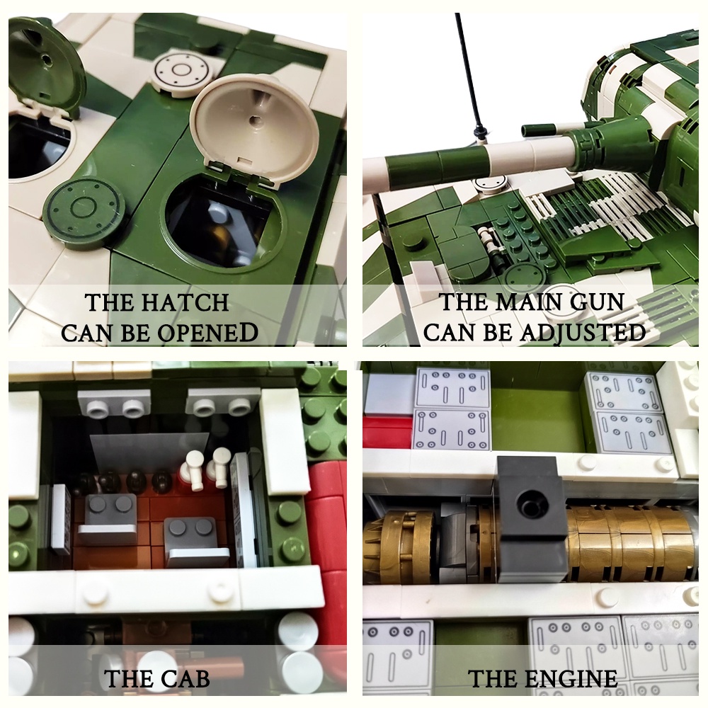 Đồ chơi giáo dục Lắp ráp Mô hình MOC German Panzer VIII Maus 2930PCS Quan Guan 100234 xe tăng