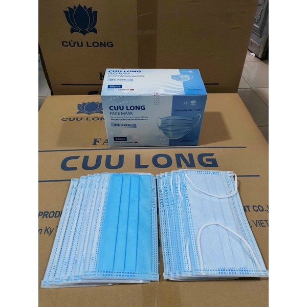 khẩu trang y tế CỬU LONG chính hãng hộp 50 cái