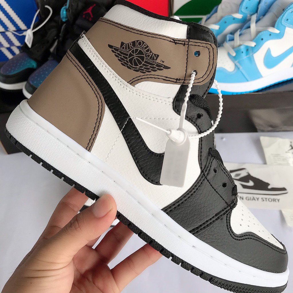 Giày thể thao giày jd cao cổ nâu đen cao cổ nam nữ mới nhất