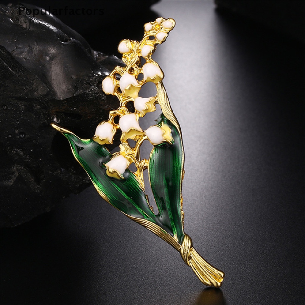 Ghim Cài Áo Hình Bông Hoa Tráng Men Màu Trắng Thời Trang Dành Cho Nữ